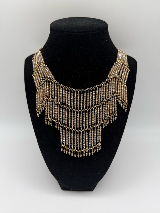 Natasha Couture Jewelry - Natasha Champagne Crystals Beaded Necklace